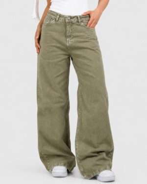 JEAN WIDE LEG OLIVO