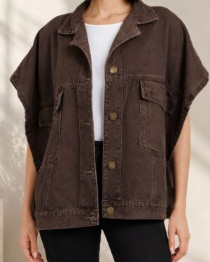 CHALECO DENIM CHOCOLATE